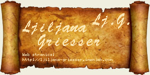 Ljiljana Griesser vizit kartica